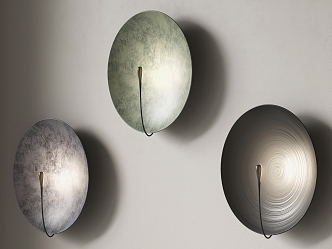 modern wall lamp metal wall lamp round wall lamp 3d model