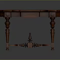 Elegant Vintage Wooden Console Table With Intricate Carvings And Marble Top