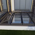 Skylight hanging on the lighting well of the villa 3d model