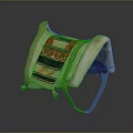 Daily Life Essentials Colorful Striped Saddle Bag With Fabric And Leather Details And Straps