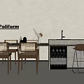 Modern Island Platform 3d model