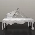 Pink Public Chair With Melting Ice Cream Design Waffle Cone Backrest And Dripping Effect