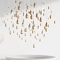 Modern chandelier water drop shape decorative lamp 3d model