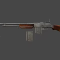 Vintage Rifle With Wooden Stock Metal Components And Detachable Magazine Classic Design