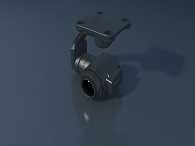 Modern Black Decorative Light With Adjustable Arm And Round Socket Base Design 3d model