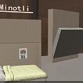 Minotli Modern Space Saving Folding Bed With Wooden Cabinet Storage Design