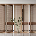 New Chinese-style screen partition screen 3d model