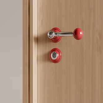 Modern door handle door lock dopamine door lock 3d model
