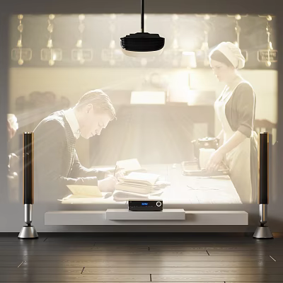 Advanced Projection Monitoring System With HD Surveillance Camera And Smart 3d model