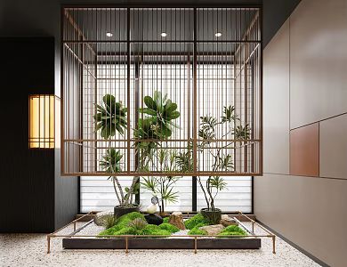 Modern Indoor Landscape Landscaping Landscape Setches Indoor Landscape Indoor Landscape Bryophytes Plant Heap 3d model
