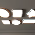 Modern Ceiling Lights with Various Shapes White Ceiling Mounted in Modern Home Interior