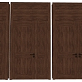 New Chinese style solid wood door set door lintel notoginseng door opposite door interior door 3d model