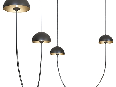 Modern minimalist chandelier combination 3d model