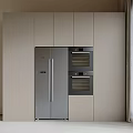 Built-in refrigerator oven 3d model