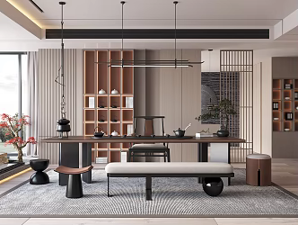New Chinese Tea Room 3d model