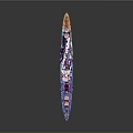 Colorful Warship Model With Intricate Design Details