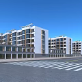 Modern Residential Buildings Neatly Arranged With Green Areas And Surrounding Roads