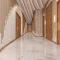 Front Desk Lobby Corridor 3d model