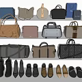 Various Types of Fashion Bags Including Leather Tote Handbags Duffel and Briefcases