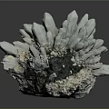 Natural White Crystal Cluster Decorative Ornament Set with Mineral Stone Base for Home Decor