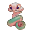 Year of the Snake Mascot Year of the Snake Online Red Pushcard Spring Festival Meichen Year of the Snake Online Red Cute Snake Country Korea Meichen 3d model