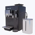 Black Automatic Coffee Machine With Silver Container For Home Daily Use 3d model