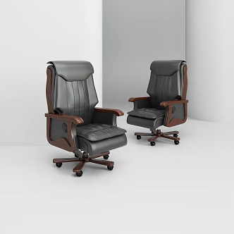 Solid Wood Executive Chair Boss Chair Office Chair Leadership Chair 3d model