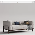Modern double sofa 3d model