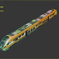 Modern Train Light Rail Subway High Speed Rail 3d model