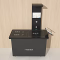 Smart Commercial AI Checkout Counter with Touchscreen Display and Payment Area for Retail Use