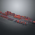 3D Rendered Industrial Equipment Collection With Various Mechanical Components And Tools