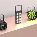 Stage Lighting Fixtures With Various Shapes And Green LED Lights