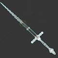 Medieval Style Sword With Twisted Blade Decorative Hilt And Leather Grip