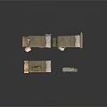 Military Clothing and Apparel Storage with Canvas Mattress on Metal Frame Foldable Beds