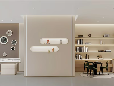 Modern Jewelry Store Interior With Display Niches Wall Clocks And Seating 3d model