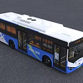 Blue And White Pure Electric Bus By Keyue For Urban Public Transport