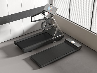 Treadmill Minimalist Treadmill Fitness Equipment 3d model