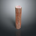 Natural Wooden Stone Column With Rustic Texture And Smooth Surface