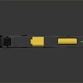 Tactical Corax Vipers Pistol With Black Textured Grip Yellow Accents And Green Sight
