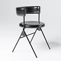 Modern Leather Bar Stools With Black And Brown Seats And Metal Legs