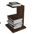 Middle Style Vertical Bookshelf 3d model