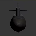 Modern Dark Colored Submarine Watercraft With Streamlined Design And Conning Tower