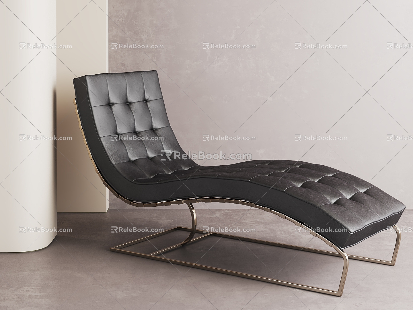 Modern Recliner Leather Reclining Chair Leisure Chair 3d model