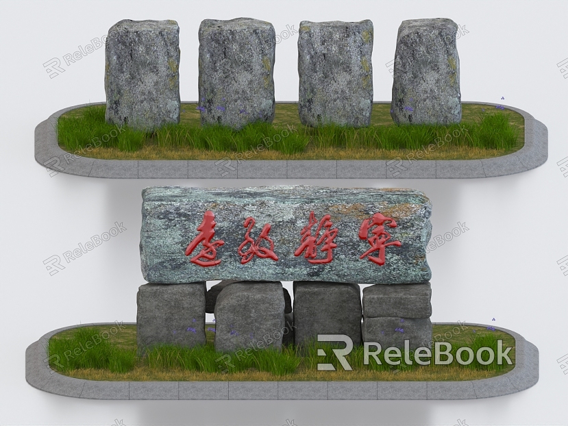 Landscape Stone Fake Stone Inscription Stone Engraving Stone Entrance Landscape Stone Landscape Stone model