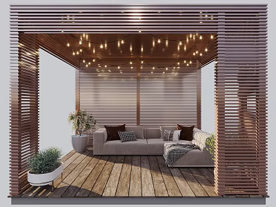 modern pavilion gazebo leisure pavilion landscape pavilion 3d model