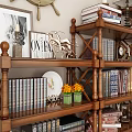 American-style Shelf Side Cabinet 3d model