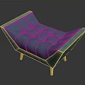 Modern Teal Tufted Lounge Chair With Unique Shape And Wooden Legs
