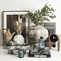 Decorative Vases With Plants And Aromatherapy Items In Modern Interior