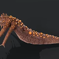 Mythical Monster Creature With Multiple Eyes Sharp Teeth And Clawed Limbs
