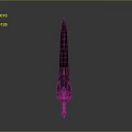 Decorative Ancient Style Sword With Intricate Carved Hilt And Blue Gemstone